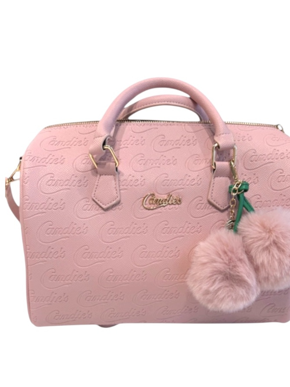 Candie's Light Pink Satchel with Pom-Pom Charm